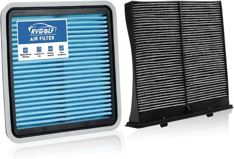 RVgolf Engine+Cabin Air Filters Fit for Crosstrek 16-17, Forester 09-18, Impreza 08-16, WRX 13-21, XV Crosstrek 13-15 Engine Air Filter Replacement Cabin Air Filter Accessories# 16546AA090 CF10930 - Image 1